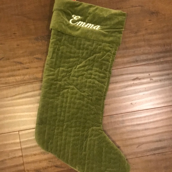 Pottery Barn Holiday Velvet Chnl Quilted Stocking Emma Poshmark